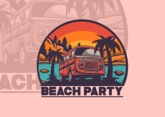 Summer party t-shirt design