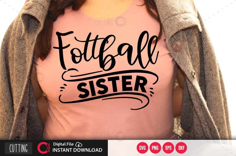 Free Football sister svg design,cut file design