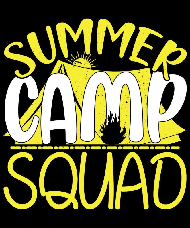 Summer camp squad vector svg ai png print ready t shirt design