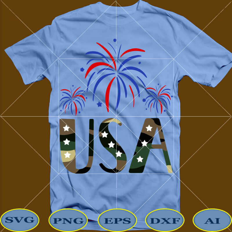 Usa 4th of july Svg, Fireworks Svg, USA Svg, Fireworks design, 4th Of july Svg, Patriotic Svg, Independence Day Svg
