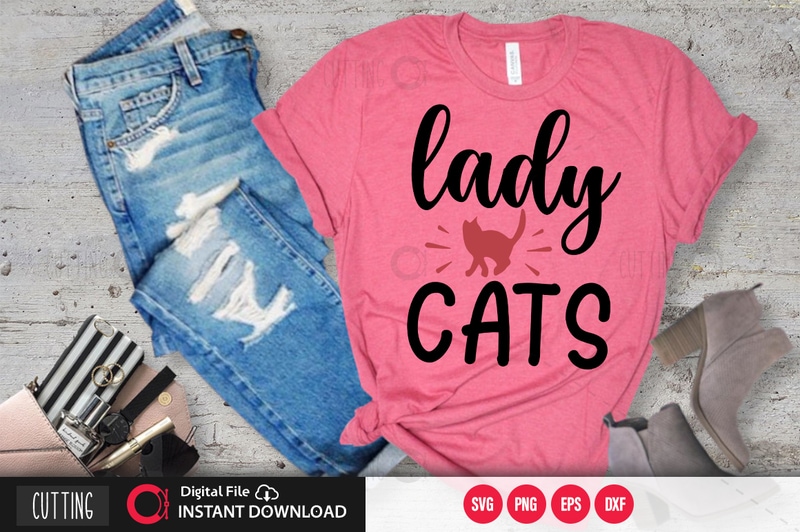 Free Lady cats svg design,cut file design