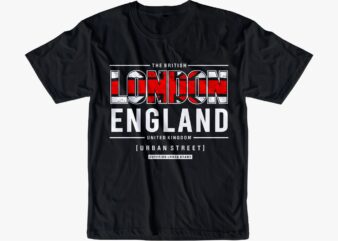 london england urban street t shirt design