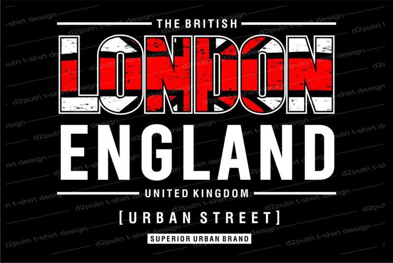 london england urban street t shirt design