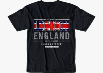 london england urban street t shirt design