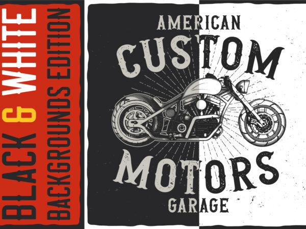 American custom motors t shirt vector