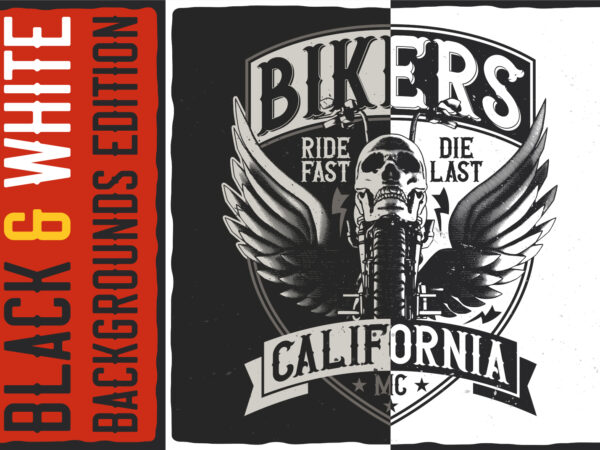 Bikers california t shirt template