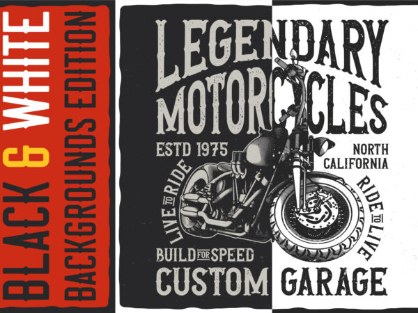 Legendary motorcycles t shirt vector graphic