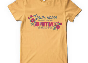 Summer soundtrack t shirt template vector