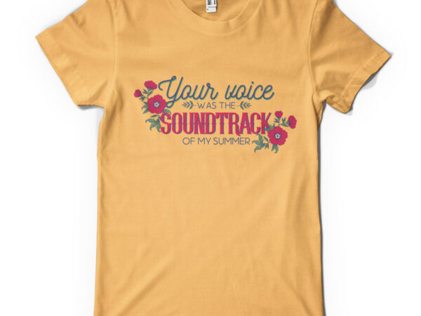 Summer soundtrack t shirt template vector