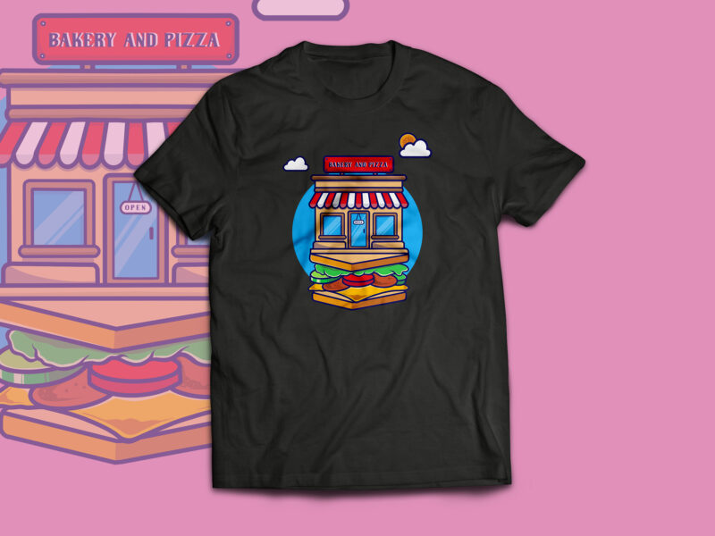BAKERY AND CAKE SHOP T-shirt Design