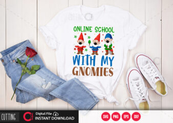 Online school with my gnomies SVG DESIGN,CUT FILE DESIGN