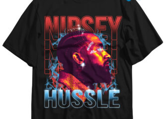 Custom Nipsey Hussle hiphop streetwear tshirt design