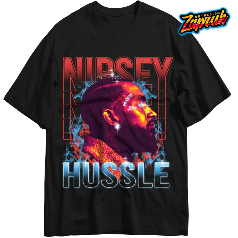 Custom Nipsey Hussle hiphop streetwear tshirt design