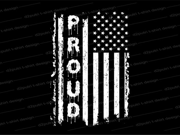 Proud america flag t shirt design