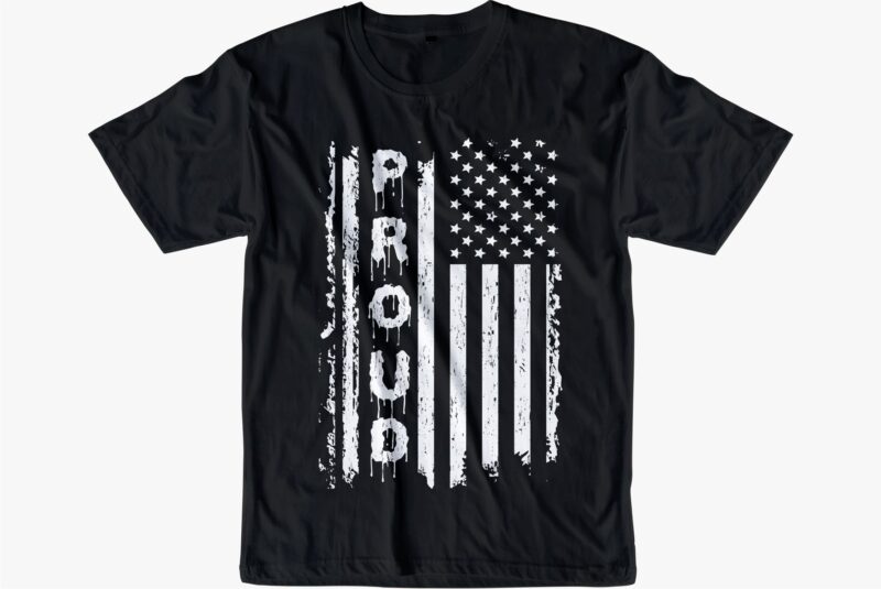 proud america flag t shirt design