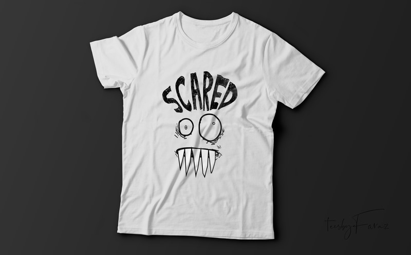 Free Scared cool t-shirt design for sale.