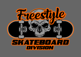 skateboard badge t shirt template vector