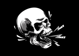Scream Skull T-shirt Design