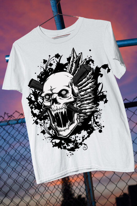 t-shirt vector Big Bundle Grunge / Abstract / Skulls / Car / Animal/ Female / Punk / Eagles / Distorted 89 Bundle
