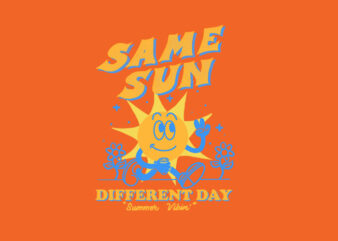 same sun t shirt template vector