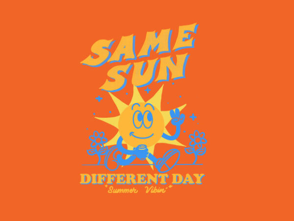Same sun t shirt template vector