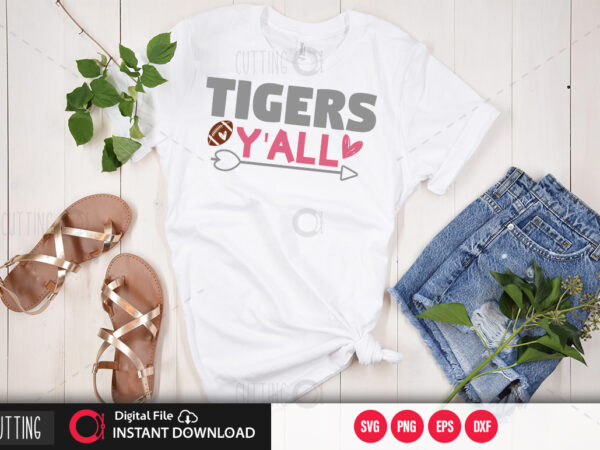 Tigers yall svg design,cut file design