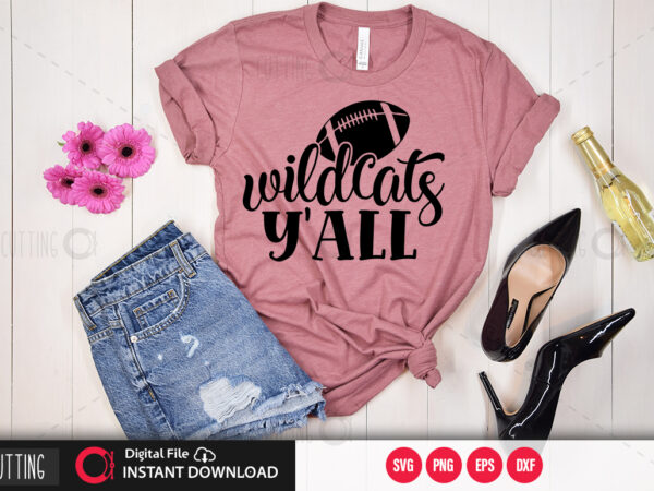 Wildcats yall svg design,cut file design