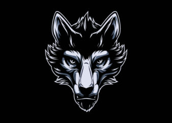 Wolf Head T shirt Design