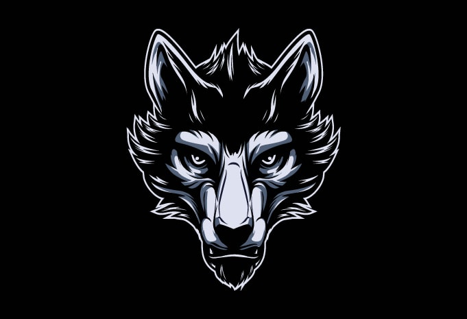 Free Wolf head t shirt design