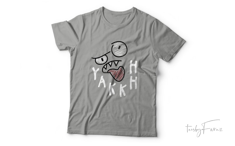 Free Yakkhh| monster t-shirt design for sale.