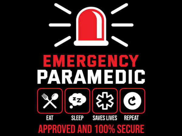 Emergency Paramedic Eat Sleep vector clipart