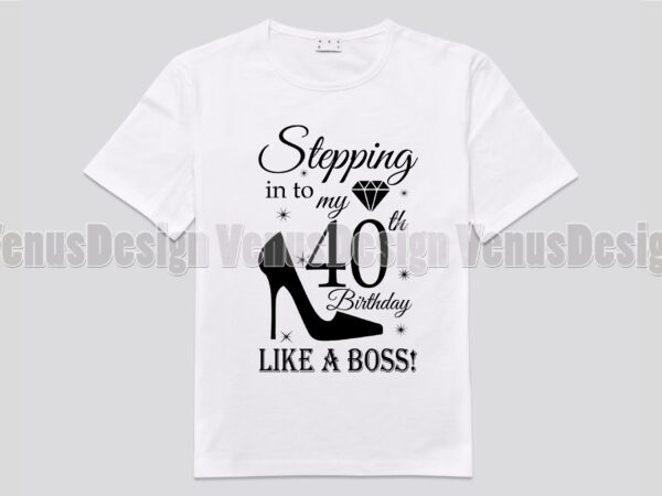 Stepping into my 40th birthday like a boss editable design