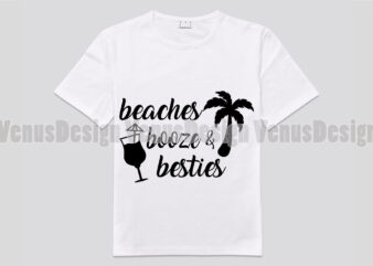 Beaches Booze And Besties Editable Design