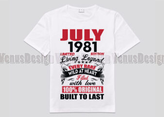 July 1981 Limited Edition Living Legend Editable Design