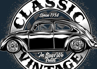 CLASSIC VINTAGE t shirt vector file