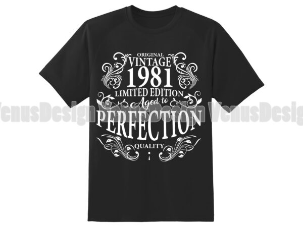 40th birthday vintage 1981 limited edition editable design