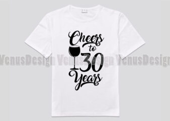 Cheers To 30 Years Editable Design