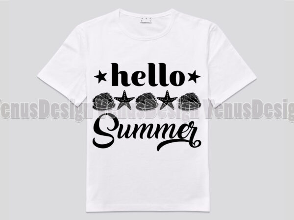 Hello summer, beach vibes graphic t shirt