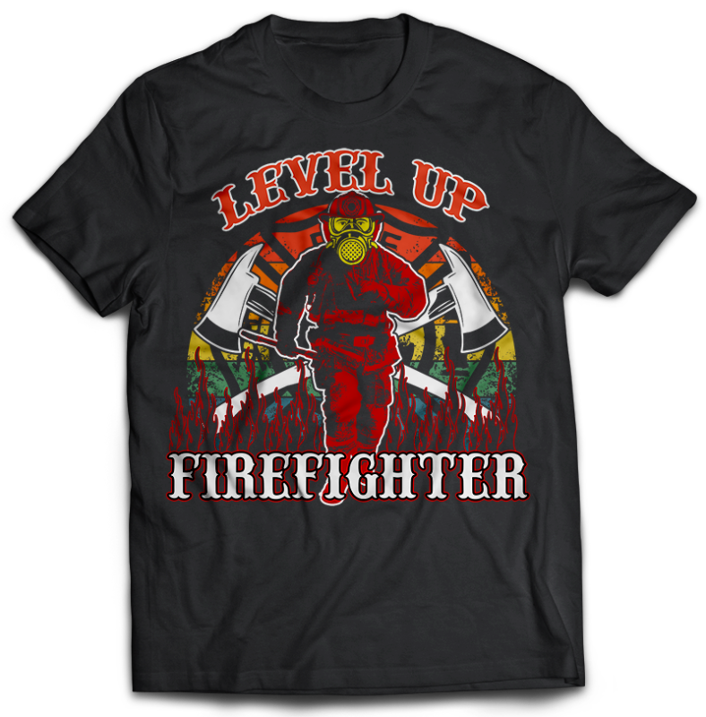 FIREFIGHTER Tshirt Designs Bundle Editable