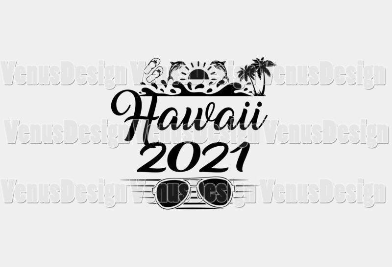 Hawaii 2021 Beach Trip Editable Design