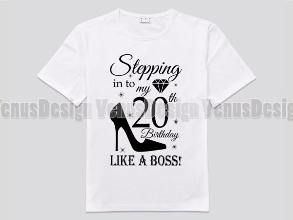 Stepping into my 20th birthday like a boss editable design