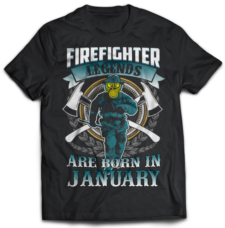 FIREFIGHTER Tshirt Designs Bundle Editable