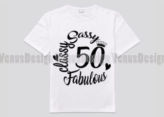 Sassy Classy Fabulous 50 Birthday Editable Design