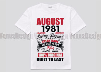 August 1981 Limited Edition Living Legend Editable Design