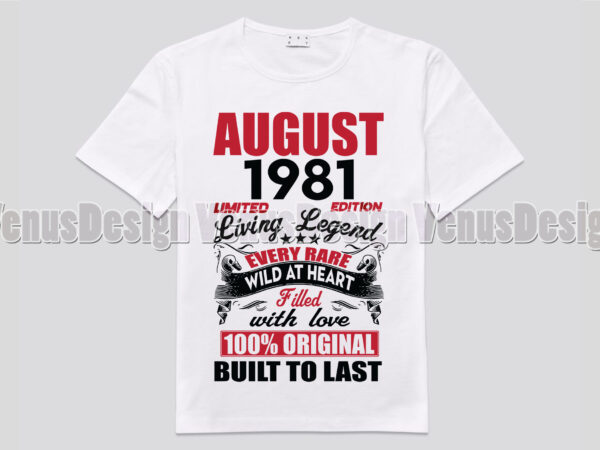 August 1981 limited edition living legend editable design