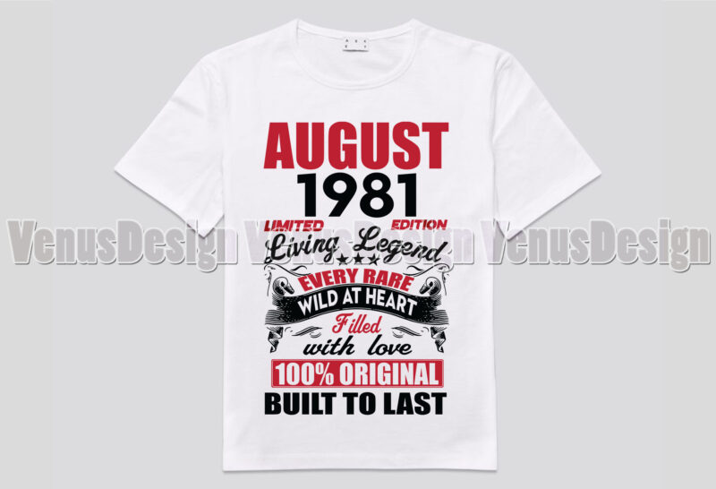 August 1981 Limited Edition Living Legend Editable Design