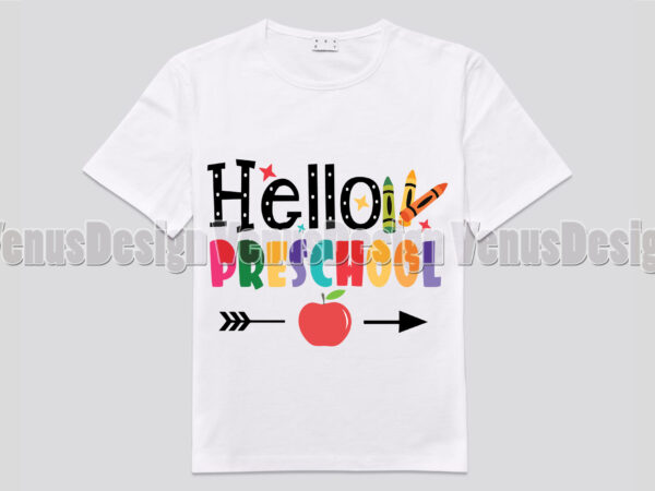 Hello preschool tshirt design, editable design