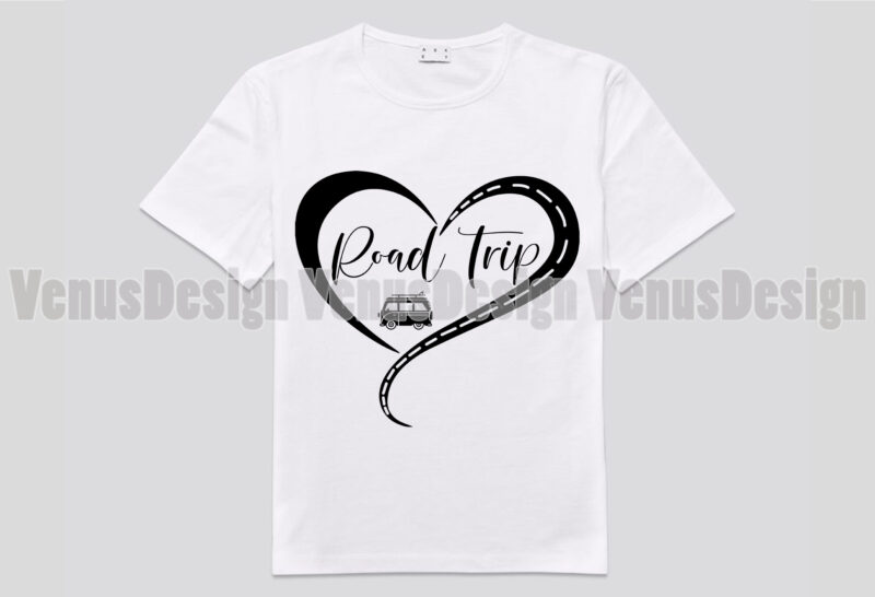 Road Trip Heart Editable Design