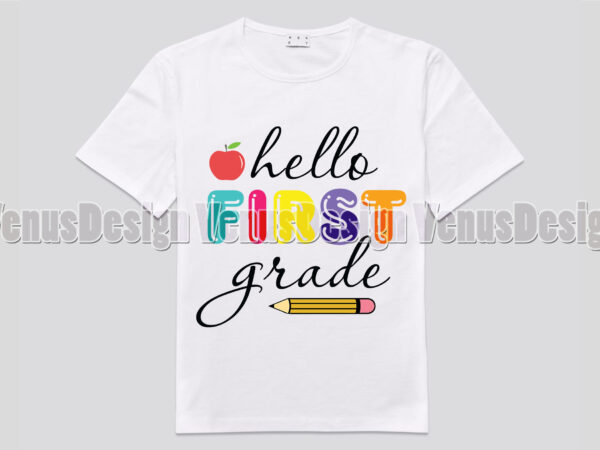 Hello first grade back to school editable design