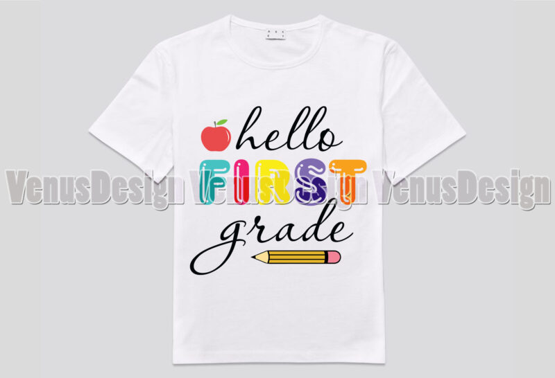 Hello First Grade Back To School Editable Design